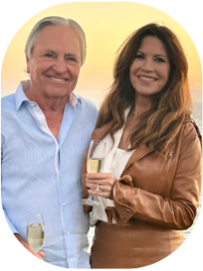Couple smiling