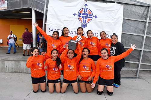 travelingCup Volleyball team winning cup